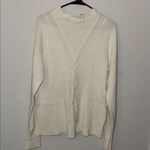 Liz Claiborne Cream Cowl Neck Sweater